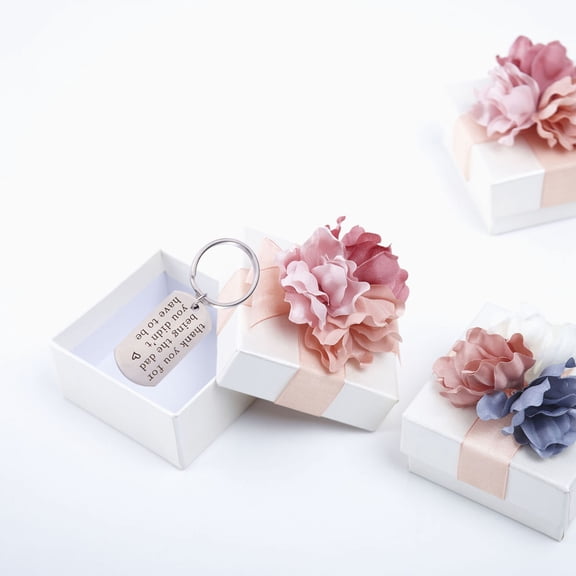 Soimiss father day keychain Key Chain Ring Silver Durable Dad Gift 1Pack