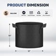 thumbnail image 2 of Macetas Grow Bags Simple Deluxe, 19 litros, 10 unidades, 300 g, tela, 2 of 7