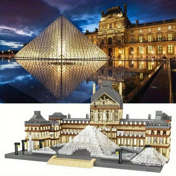 The First Of The World's Four Museums - France's Louvre Building Blocks Three-dimensional Assembly Building Model
