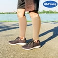 thumbnail image 3 of (4 Pair) Compression Stockings for Women and Men 20-30 mmHg Open Toe - Opaque Support Hose to Improve Circulation Varicose Veins Swelling Edema Recovery Nursing - Skin, Medium, 3 of 12