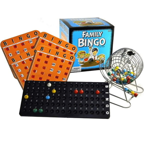 Regal Bingo Finger-Tip Shutter Bingo Cards with Sliding Windows - 8 Bingo Shutter Cards - Ideal for Family Fun Night - No Chips & Daubers Needed - Red