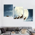 thumbnail image 4 of vintage Santa Claus print framed canvas wrapped canvas, modern wall art for bedroom, living room, and corridor, ideal decor and room decoration gift (wrapped canvas) 12*16inch*3pcs, 4 of 6