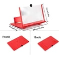 thumbnail image 5 of Lupa de pantalla 3D de 12 pulgadas HD para teléfono inteligente y vídeo, lupa compatible con X / 8/8 Plus / 7/7 Plus / 6 / 6s / 6 Plus / 6s Plus y todos los demás smartphones (rojo), 5 of 5