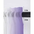 thumbnail image 6 of Purple Ombre Tier Curtains 36 Inch Length,Sheer Curtains for Bedroom Living Room Window Purple White Gradient Modern Abstract Art Small Half Window Kitchen Curtains & Drapes 27.5"x36" 2 Panels, 6 of 6