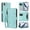 Mint Green, variant on Magnetic Clasp Flip Stand Case for iPhone 16 Pro Max with Lanyard 5-Card Holder  Butterfly Flower Multi-card Zipper Wallet Leather Phone Case,Dark Purple,For iPhone 16 Pro Max