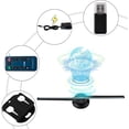 thumbnail image 4 of Miumaeov 3D Holographic Fan Hologram Fan Projector 1080P LED Light RGB Sign Bar w/Control, 4 of 9