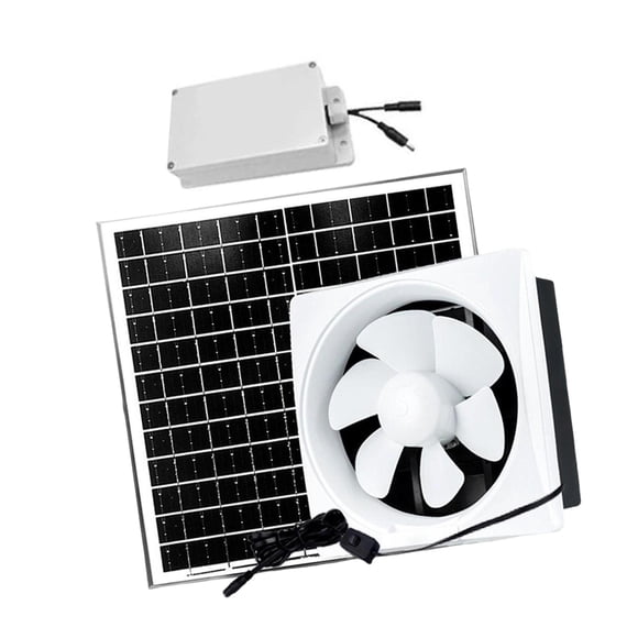 Extractor solar de 20 W, panel solar de 12 V, sistema de ventilación para cocina y baño. 8 pulgadas