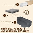 thumbnail image 6 of Modern Floor Sofa Couch with 2 Pillows,Convertible Teddy Fabric Foam-Filled Sleeper Sofa Couch with  Folding Mattress for Living Room,Guest Bed,Playroom,Apartment no assembly required, Dark Grey, 6 of 9