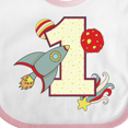 thumbnail image 4 of Inktastic 1st Birthday Outer Space Theme Boys or Girls Baby Bib, 4 of 4