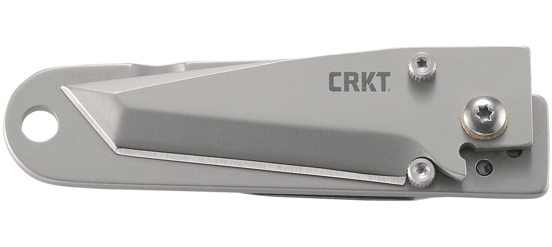 CRKT K.I.S.S. Everyday Carry EDC Pocket Folding Knife with Frame Lock: Stainless Steel Plain Edge Blade, Stainless Steel Handle, 5500