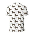 thumbnail image 3 of Vsdgher Dachshund Dog Print Men's Short Sleeve Stretch Polo Shirt, Moisture-Wicking Performance Polo Shirt, 3 of 8