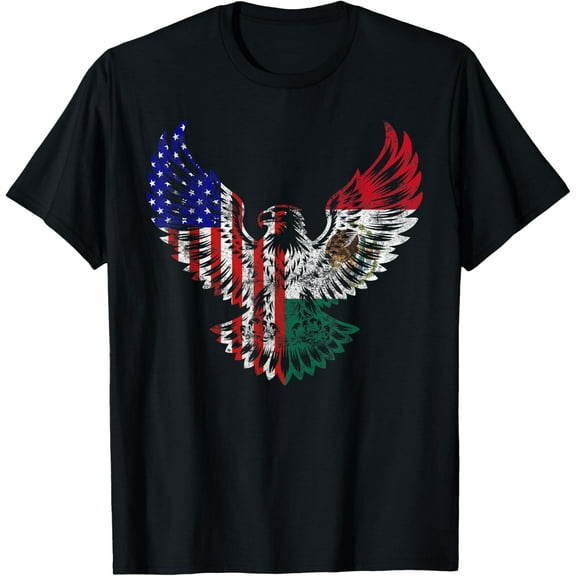 American Mexican Heritage America Mexico Flag Eagle T-Shirt