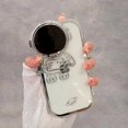 thumbnail image 3 of Compatible with iPhone 14 Pro Max Clear Phone Case Women Girls Plating Astronaut Hidden Stand Case Camera Protection Soft Silicone Shockproof Case for iPhone 14 Pro Max 6.7 inch (Silver), 3 of 10