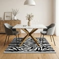 thumbnail image 3 of ODIKA Zebra Leopard Print Mixed Stripe Field Wallpaper Blanket Tiger Non-Slip Chair-Friendly for Dining Room, Under Table, Home Office, 3 of 7