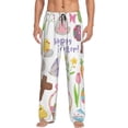 thumbnail image 2 of Goofa Happy Easter1 Printed Soft Pajama Pants for Men, Wide Leg Comfy Casual Lounge Yoga Pants-, 2 of 9