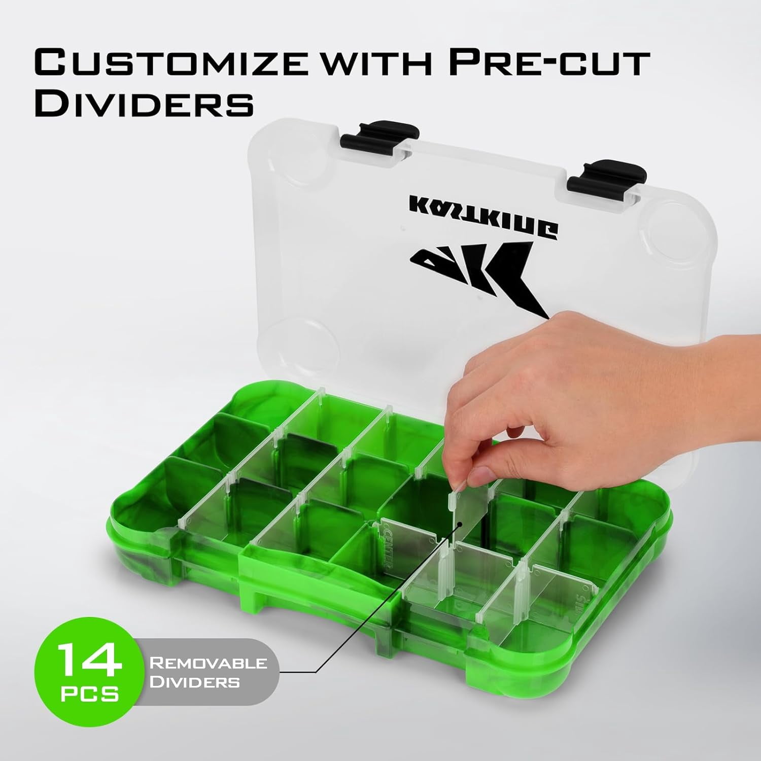 KastKing Tackle Box, Plastic Tackle Trays, 4 Packs Lure Boxes Terminal Tackle -Bait Vault