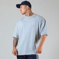 thumbnail image 1 of Camisetas de algodón de manga corta para hombre, ropa para correr, entrenamiento, Fitness, holgadas, de talla grande, informales, a la moda, de verano, nuevas, 1 of 4
