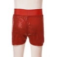 thumbnail image 4 of TiaoBug Kids Girls Sparkly Sequins Boxer Shorts Ballet Sport Shorts Hip Hop Jazz Ballet Dance Boyshorts Red 5-6, 4 of 7