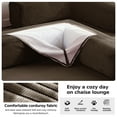 thumbnail image 7 of 79" convertible sleeper sofa bed,5-in-1 boneless couch with side pocket,Corduroy Pull-Out Couch with a Fixed-Shape Frame,Loveseat for Living Room,Bedroom(Brown), 7 of 7