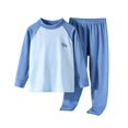 thumbnail image 2 of Amidoa Girls 2 Piece Outfits Fall Winter Clothes Long Sleeve Top and Casual Pants Kids Clothing Sets Blue Size 12-13 Years, 2 of 6