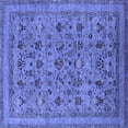 thumbnail image 1 of Ahgly Company Indoor Square Oriental Blue Industrial Area Rugs, 6' Square, 1 of 4