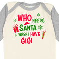 thumbnail image 4 of Inktastic Who Needs Santa when I Have Gigi Boys or Girls Long Sleeve Baby Bodysuit, 4 of 5