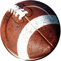 Football in 3D Ball Sports Disposable 6-5/8" Party Plates - Pack of 8