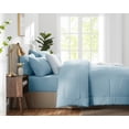 thumbnail image 4 of Juego de edredón CozyLux para cama tamaño queen, 7 piezas, color azul claro, en una bolsa, 4 of 7