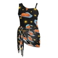 thumbnail image 6 of POLERO Girls' Cartoon Capybara One-Piece Swimsuit with Mesh Cover Up - Cute Quick-Dry Swim Set for Beach & Pool Vacations, 7-18 Years, 6 of 10
