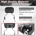 thumbnail image 5 of AUFER Respaldo desmontable Sissy Bar Respaldo vertical del pasajero con almohadilla compatible con Touring Road King Street Glide Electra Glide Road Glide FLHR FLHX FLHT FLTR 2009-2024 (cromado), 5 of 5