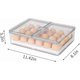 thumbnail image 5 of Fridge Egg Storage Box, Plastic Fridge Storage Egg Box 24 Egg Basket, Fridge Egg Storage Container With Dust Cover And Handle (gray) Banmo, 5 of 5