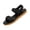 Black, variant on Women's Flat Sandals Comfort Adjustable Double Strap Open-Toe Slip on Leather Footbed Summer Walking Sandals Black 8.5 Wide