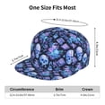 thumbnail image 4 of Hirioo Skull blue crystal flower for Baseball Cap Men Cap Flat Brim for Men Women Teens Adjustable Baseball Cap, 4 of 7