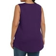 thumbnail image 5 of Fanxing Purple Women's Long Tunic Tank Tops to Wear with Leggings XXXXXL Summer Sleeveless Plus Size Tshirts Breathable Loose Fitting Dressy Shirts ( Women's Plus L-5XL), 5 of 7