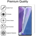 thumbnail image 4 of Tauri 2 Pack Flexible TPU Film Screen Protector + 2 Pack Camera Lens Protector Compatible for Samsung Galaxy Note 20 5G 6.7 - inch HD-Clear Bubble Free ClearClear-, 4 of 7