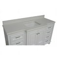thumbnail image 3 of KBC Nantucket 60" Wood Single Bathroom Vanity w/ Quartz Stone in White, 3 of 8