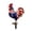 Red U, variant on Independence Day Rooster Ground Stake, Patriotic Red White Blue Design, for Outdoor Yard, Garden, Lawn & 4th Of July Holiday Ornament Decoration