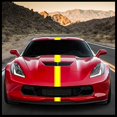 thumbnail image 2 of Sticker Connection | Racing Stripes | Hood Rally Vinyl Race Stripes | (4"x72", Yellow), 2 of 4