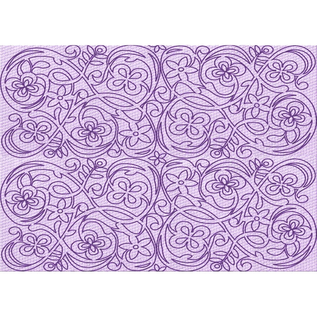 Ahgly Company Tapis Rectangulaire Lavable en Machine Intérieur Transitionnel Moyen Violet Orchidée, 5 Pieds x 8 Pieds