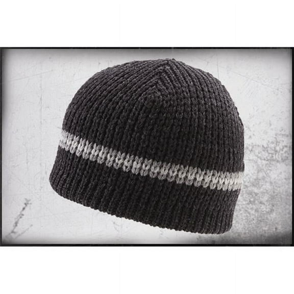 Icebox Dohm 892-3 Classic Stripe Winter Hat - Pepper, Medium-Large