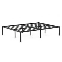 Yoneston Metal Storage Platform Bed Frame, King, Black