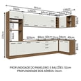 thumbnail image 3 of Cocina Integral Esquinera MADESA Agata 499cm Marrón/Blanco, 3 of 5