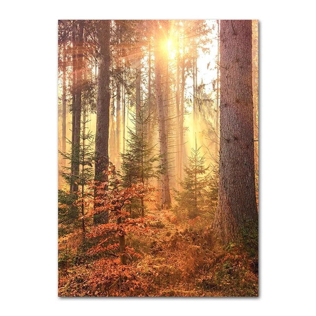 Póster de lienzo de decoración de otoño, hojas amarillas, vista de otoño, arte de pared, Impresión de pintura de calabaza, imagen de Halloween, sala de estar, dormitorio