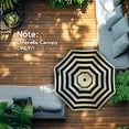 thumbnail image 5 of Abba Patio 9ft Lyon Outdoor Patio Umbrella Cover Replacement w/ 8 Sturdy Ribs, Black & Cream Stripe, 5 of 6