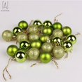 thumbnail image 6 of Gustave 24 PCS Christmas Tree Baubles Balls Hanging Glitter Ornament Balls for Xmas Tree Holiday Wedding Party Ornament Set "Green", 6 of 9