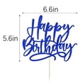 thumbnail image 3 of Topper para pastel Feliz Cumpleaños azul de Kaoenla 15 x 13 cm, 3 of 7