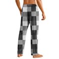 thumbnail image 4 of Dwelliawo Men's Plaid Pajama Pants Comfy Pj Pants Matching Pajama Bottoms Plaid Christmas Unisex Pajama Pants Cute Fuzzy Drawstring Sleepwear Gray M, 4 of 6