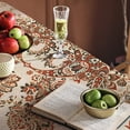 thumbnail image 3 of Paisley Tablecloths,Figured Brown Paisley Tablecloth Rectangle 60 x 120,Wrinkle Resistant and Washable Bohemian Tablecloth,Perfect for Kitchen Dinner,Party,Family Gathering,Festive Dinner, 3 of 6