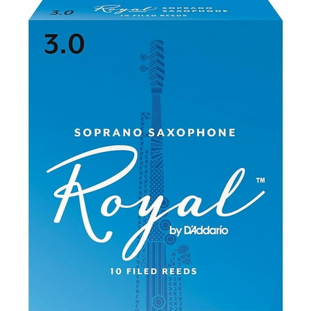 Rico Royal Soprano Saxophone Reeds, Box of 10 Strength 3