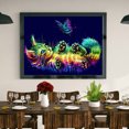 thumbnail image 3 of Cuadros Decorativos 5D DIY diamante pintura gato colorido Animal completo redondo taladro mosaico imagen Kits Tmvgtek embutido en tela, 3 of 9